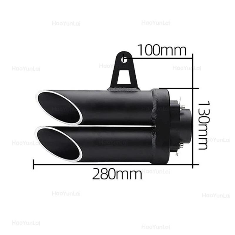 Puntas silenciadoras tubo de escape 280 mm para Honda CBR1000RR CBR600RR ZX6R R6 R7 GSXR600 Foto 4 de 4