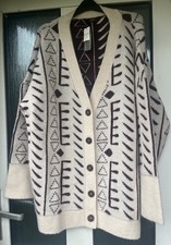 New With Tags Parfois Oversize  Cardigan Cream/ Brown Size M