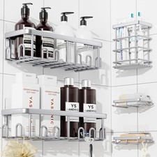 Shower Caddy Adhesive, Rustproof Shower Organizer, Wall Shower Rack
