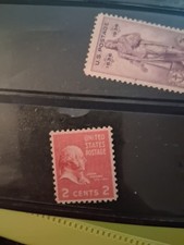 john adams 2 cent stamp red