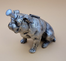 Vintage 1930s Ronson English Bulldog Silver Plated Striker Lighter | Working |