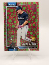 Jakob Marsee 2026 Topps (RC,SP) Rookie Pink-Green Polka Dot Easter Exclusive #37