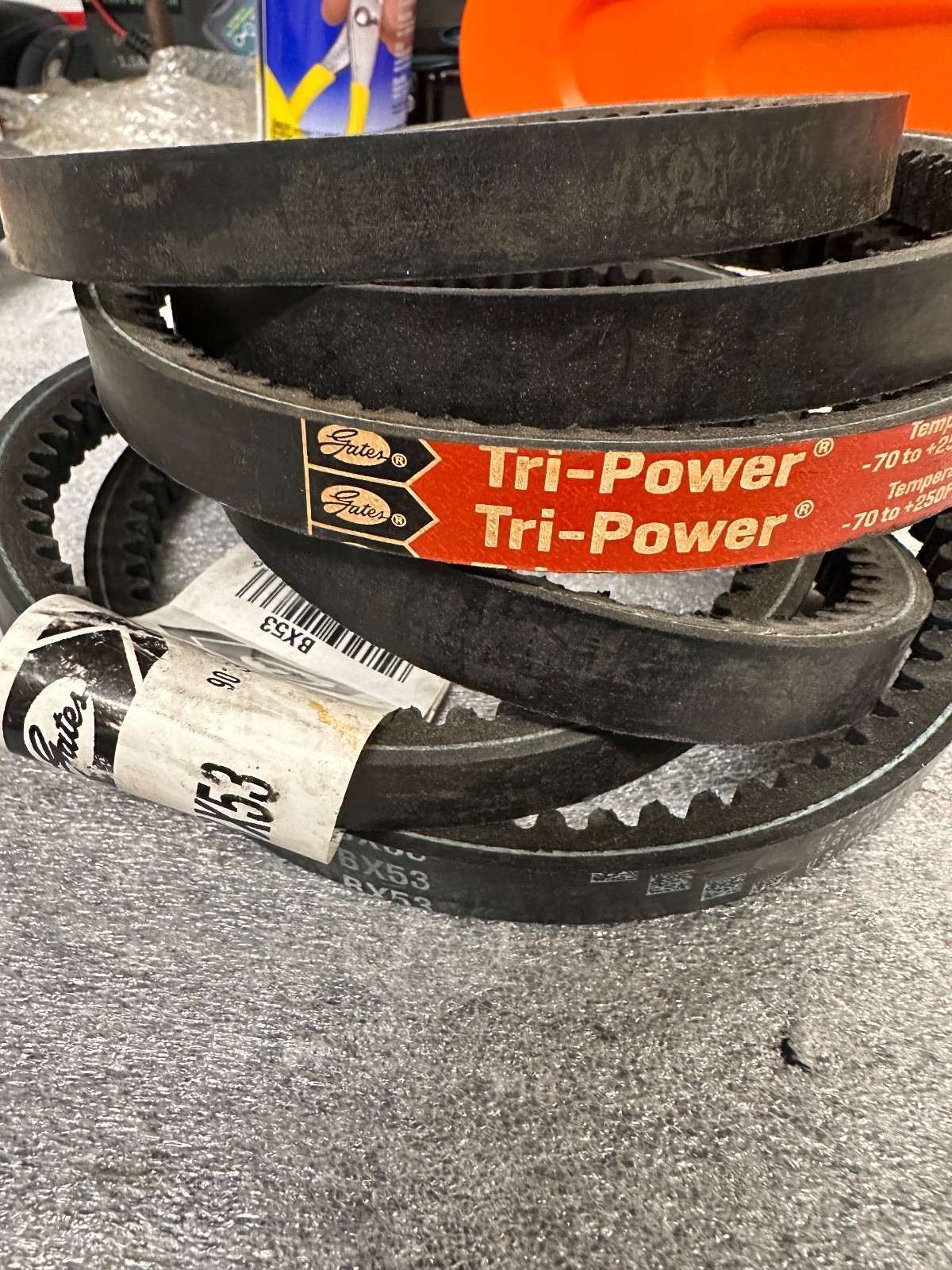 HVAC Belt Assortment of Various Sizes