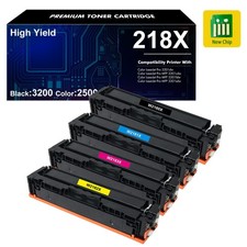 4PK 218X High Yield Toner with Chip Compatible for HP 3201dw MFP 3301fdw 3301cdw
