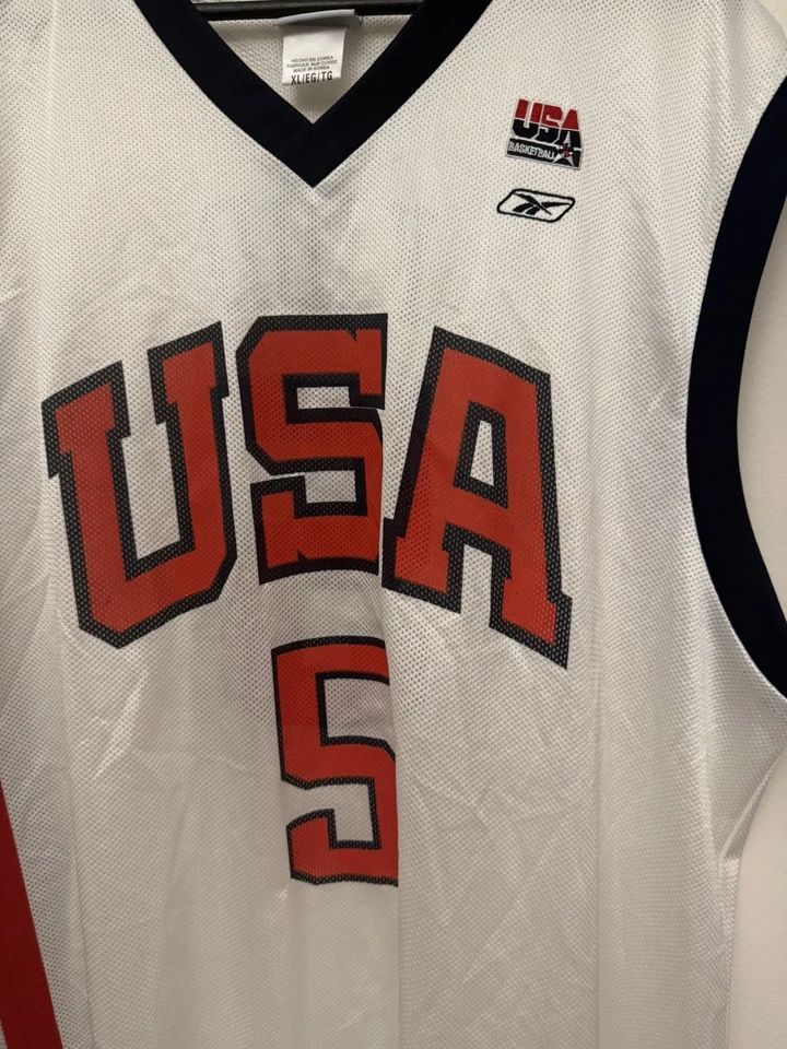 Vintage Reebok Team USA Jason Kidd Basketball Jersey Size Mens XL - Image 3 of 4