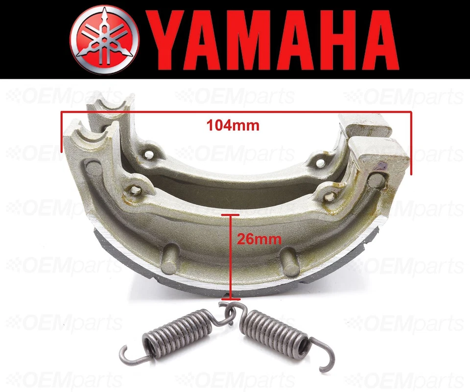 Juego de (2) zapatas de freno y resortes delanteros ranurados al agua Yamaha #326-W2536-00-00 Foto 4 de 4