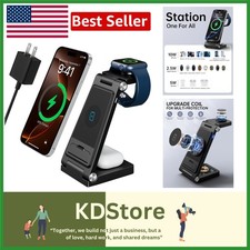3In1 Wireless Charger Fast Charging Station Dock For Apple Watch Air Pods iPhone