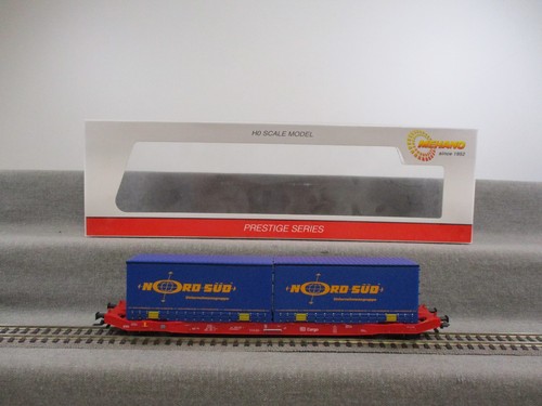 Mehano Spur H0 58792 Containertragwagen Nord/Süd der DB in OVP | Zustand: Gebraucht