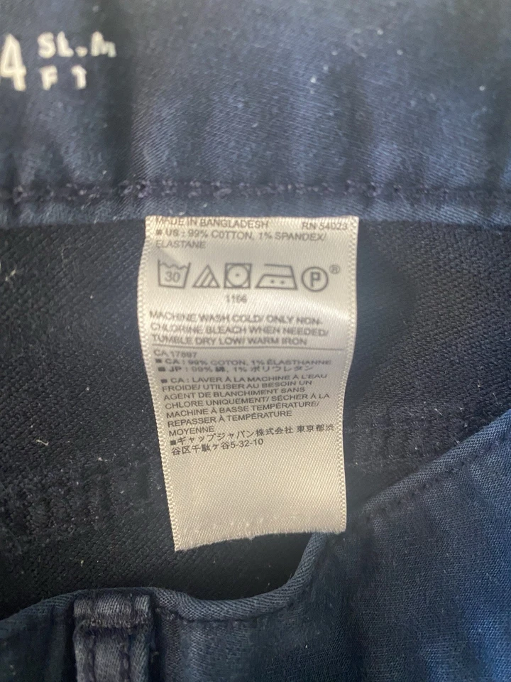 Pantalones de Viajero Banana Republic Calce Ajustado Para Hombre 34x34 (Real 33x32) Azul 5 Bolsillos Foto 4 de 4