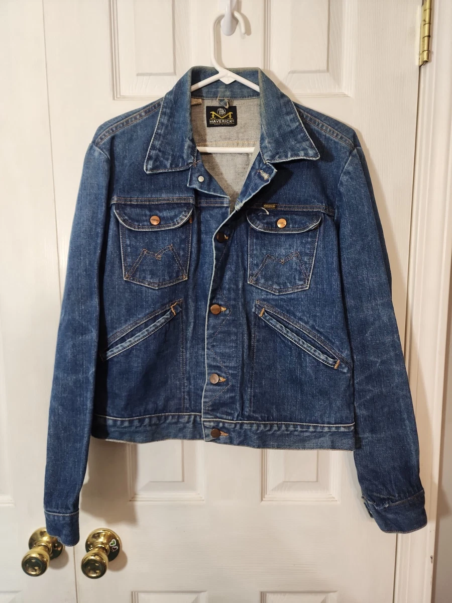 Denim Blue 1970s Vintage Outerwear Coats & Jackets for Men for