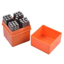 Professional Leather Craft Stamping Set 37Pcs Letter Number Stamps 3mm Size