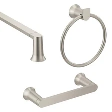 Moen Genta 3-Piece Bath Hardware Set in Brushed Nickel - BH3633BN