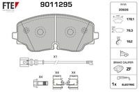 FTE Bremsbelagsatz Scheibenbremse 9011295 FüR VW Golf 8 CD1 DA1 Tiguan AD1 AX1