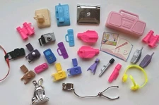 Vintage 90s Y2K BARBIE Electronics Phone Mp3 Player Set Accessories Tech Lot
