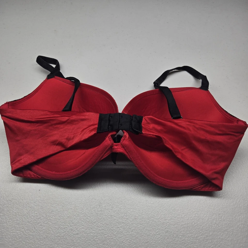 Sujetador Victoria's Secret para mujer 34DD rojo estrás muy sexy push up con aros Foto 3 de 4