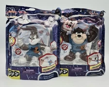 Goo Jit Zu SPACE JAM Bugs Bunny & Taz Tasmanian Devil Stretchy Action Figures 