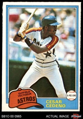 1981 O-Pee-Chee #190 Cesar Cedeno Astros 4 - VG/EX