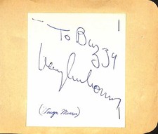 Vaughn Monroe Bandleader Signed Autograph Cut on Album Page BECKETT