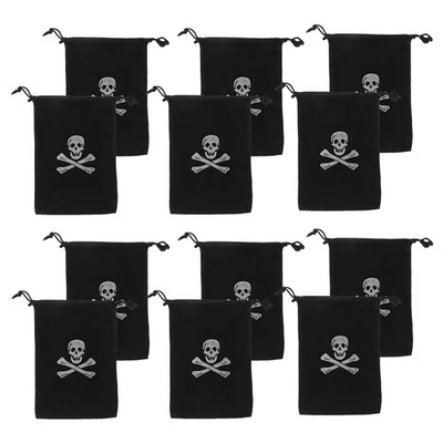 12 Pcs Sacs De Fête Pirates Sachets Bonbons Halloween Cadeaux Pour D'Halloween - Photo 1/4