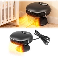 360° Rotary Portable 12V Car Heater & Defroster, 150W Fast Heating & Cooling Fan