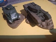 Airfix 1/72 WW2 British Churchill Tank & M3 Grant Tank Made and Painted