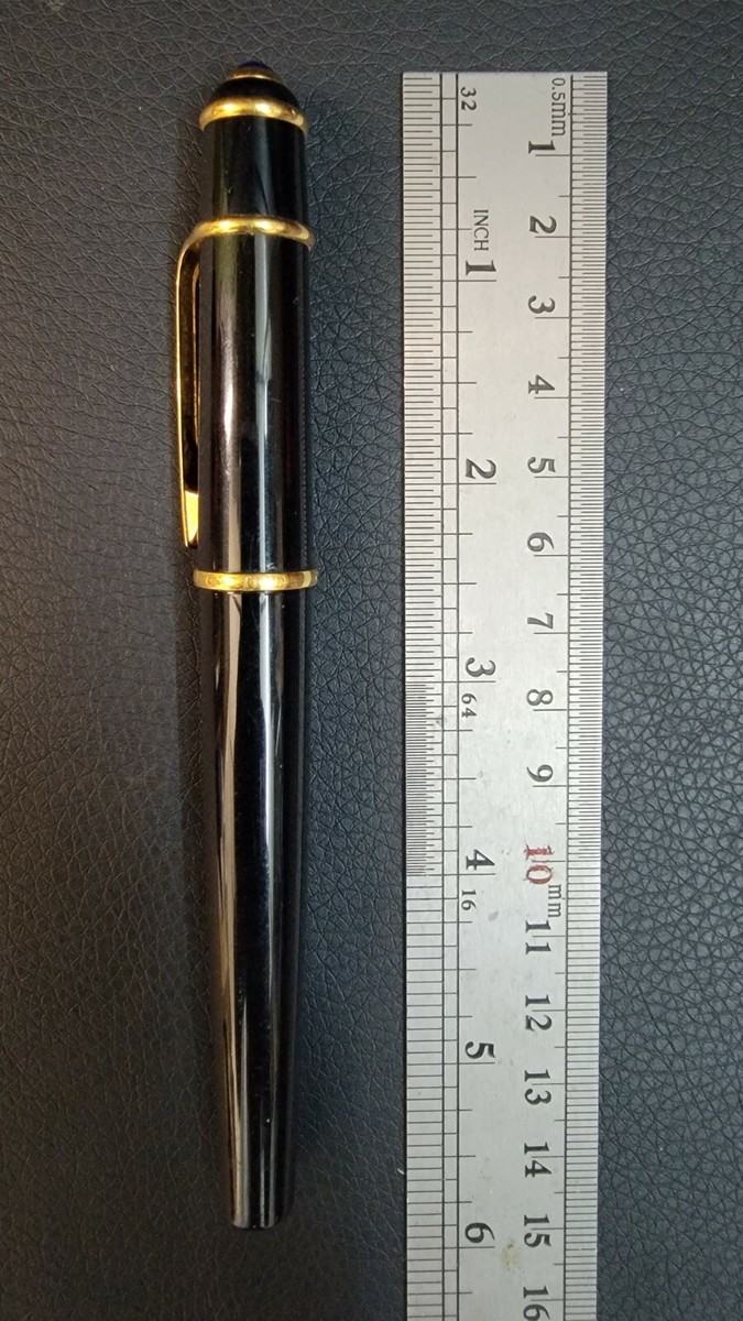 Cartier Diablo De Cartier Black Gold Trim Ballpoint Pen w/ New
