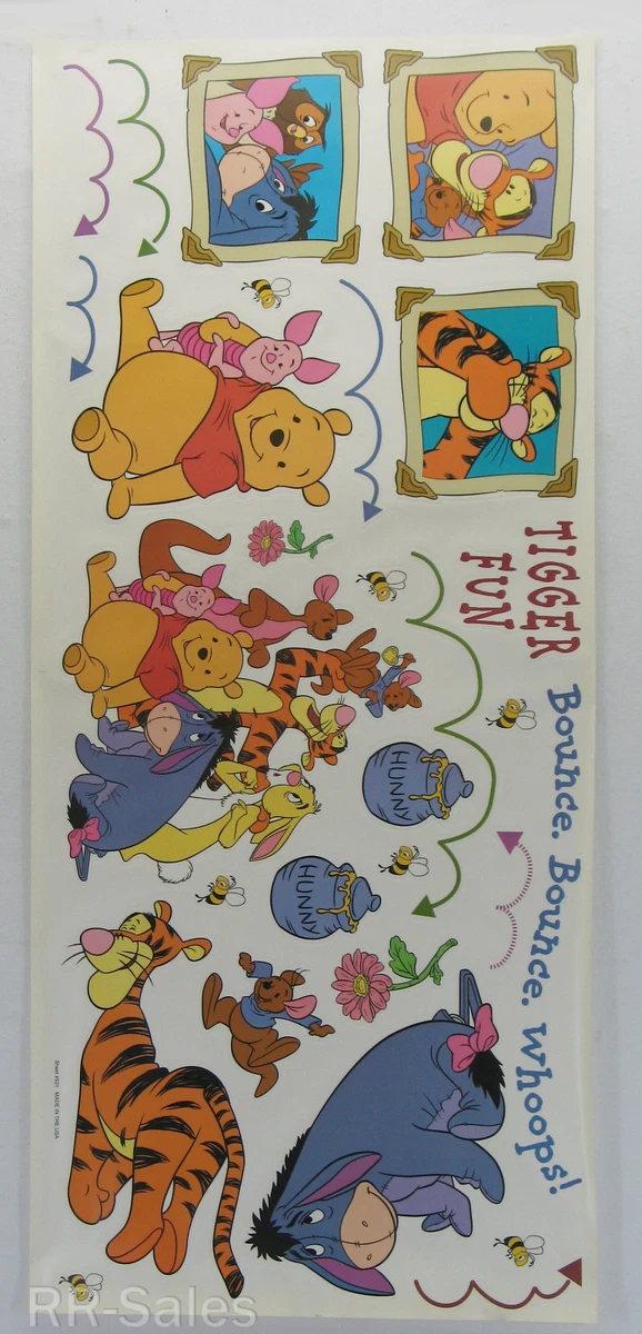 Enorme Winnie The Pooh Tigger Disney 29 pegatinas de pared calcomanías decoración de lechón de ojos