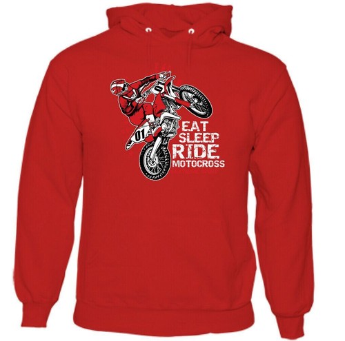 Eat Sleep Motocross Mens Funny Hoodie Dirt Bike Scrambler MotoX Motorbike Biker - Picture 13 of 18