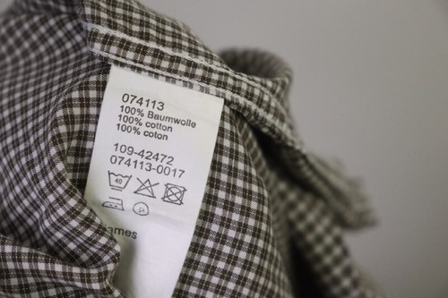 Tommy Hilfiger Brown Cotton Barrel Cuff Collared Long Sleeve Dress Shirt 42 16.5 - Picture 17 of 17