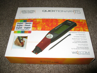 Wizcom Quicktionary TS Scanning Translator Touch Screen English-Spanish/French
