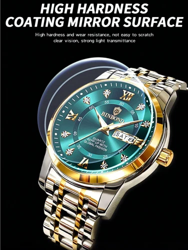 Orologio Uomo Impermeabile Analogico Quarzo Calendario Cinturino Acciaio Inox Marca Lusso - Foto 11 di 26