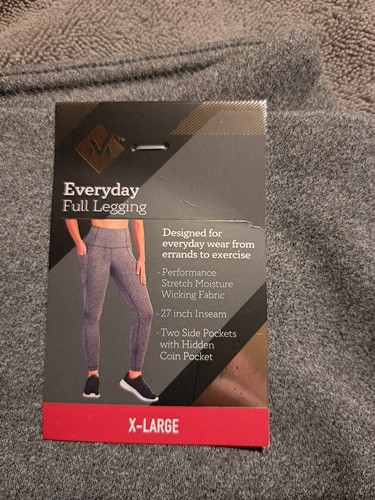 Members Mark Everyday Grey Leggings XL ~ NEW WIHT TAGS - Picture 2 of 3