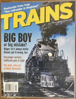 Trains Magazine September 2004 - Big Boy 4011 Steam Engine Feature