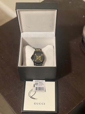 GUCCI Ghost G-Timeless | Black and Yellow Dial Men's Watch | eBay