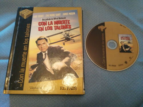 CON LA MUERTE EN LOS TALONES DVD + LIBRO 57 PAG CARY GRANT ALFRED HITCHCOCK - 3T - Imagen 1 de 12
