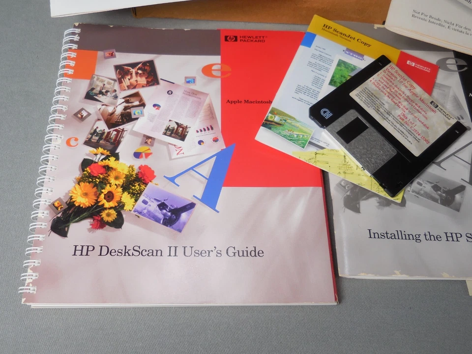 HP DeskScan II Manuals Software & Original Box Word Scan HP 3C Installation Book - Image 2 of 4