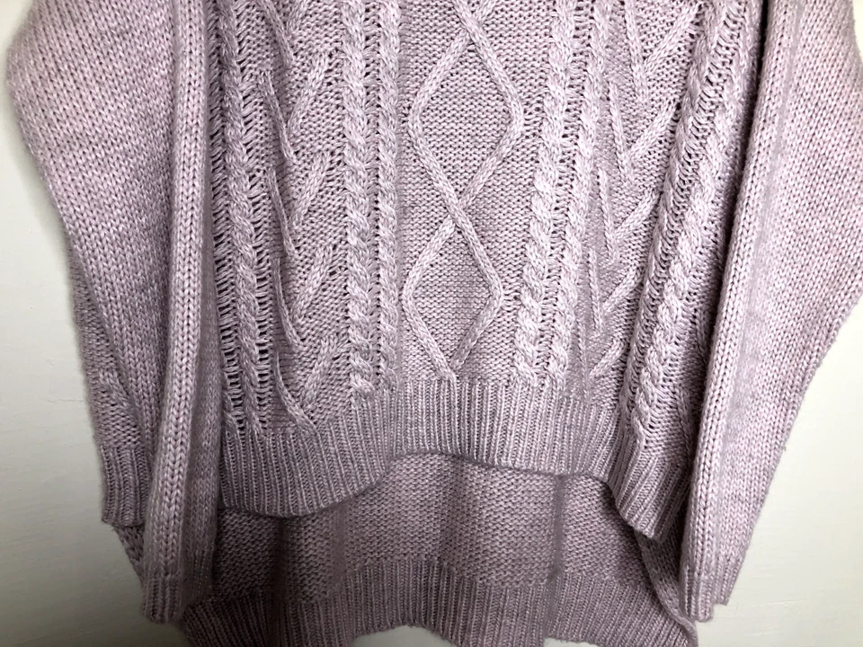Cotton On Knitwear Sweater Sz Large Designed in Australia Pink Cable Cowl Neck - Image 4 of 4