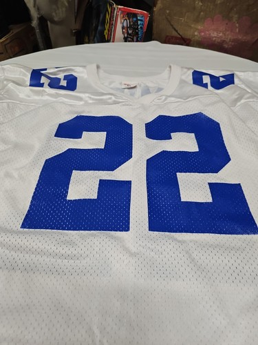 Vintage 90s Emmitt Smith Dallas Cowboys Jersey XL 22 Wilson NFL Football White - Picture 3 of 10