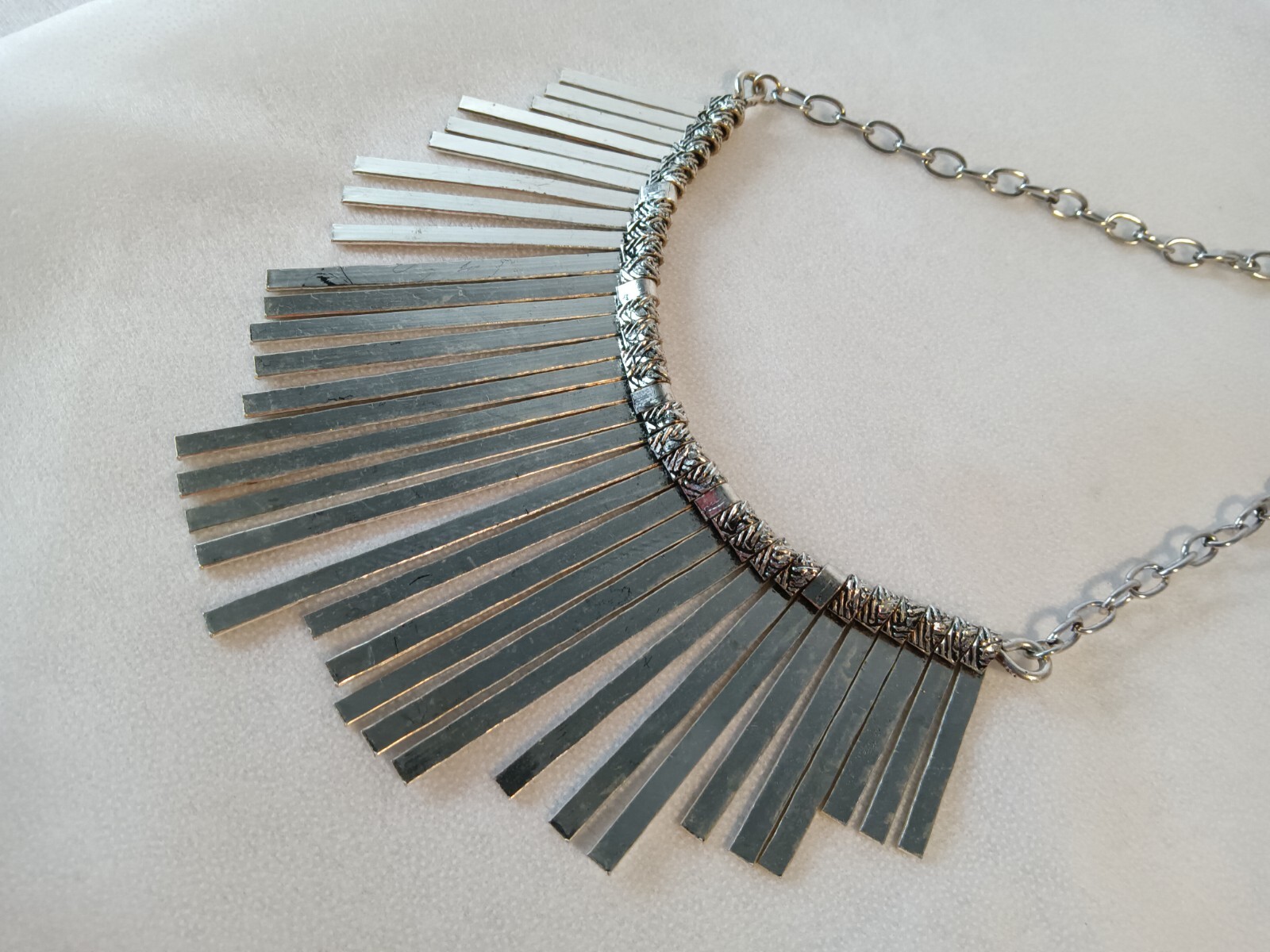 Statement Necklace Silvertone Egyptian Cleopatra … - image 4