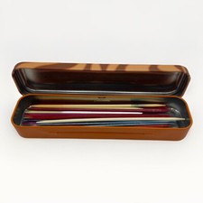 Vintage Large Lot Assorted Pairs Crochet Knitting Needles - Metal Plastic