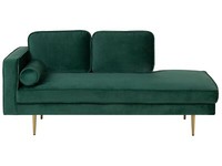 Moderne Chaiselongue Aus Samtstoff In SmaragdgrüN Miramas