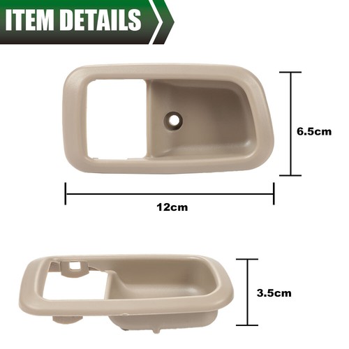 Front Left & Right Inner Door Handle Trim Beige Fit For 2000-2006 Toyota Tundra - Picture 2 of 8