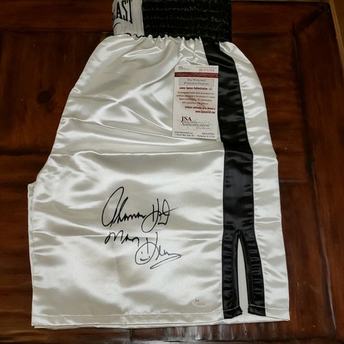 💥HOF💥THOMAS HIT MAN HEARNS SIGNED🥊TRUNKS🥊💥JSA COA & 💥HOLOGRAM - Picture 9 of 10