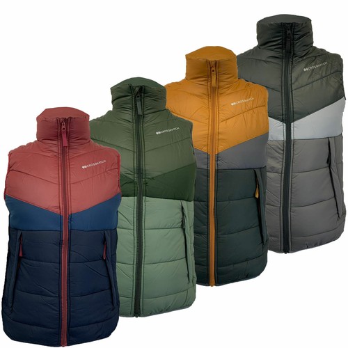 Mens Gilet Crosshatch Bodywarmer Padded 