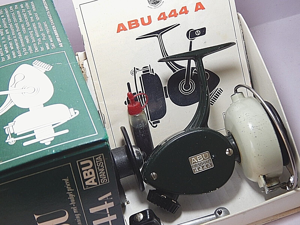 70's Vintage ABU 444A spinning reel in matching number box +