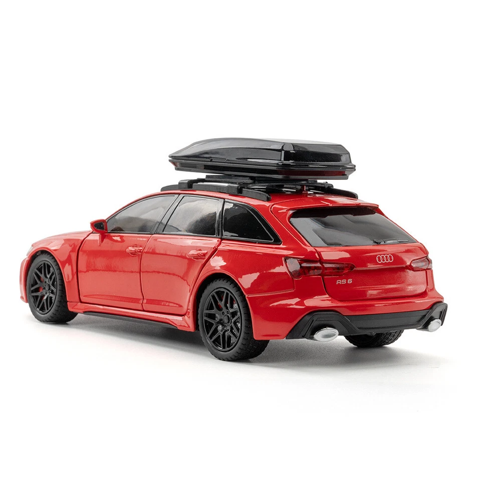 Vehículo diecast 1:24 para Audi RS6 Avant modelo coche juguete niños luz de sonido juguete regalos Foto 3 de 4