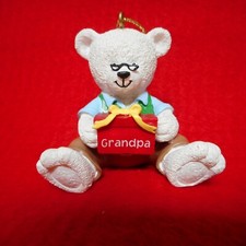 NEW "GRANDPA" Teddy Bear Christmas Ornament