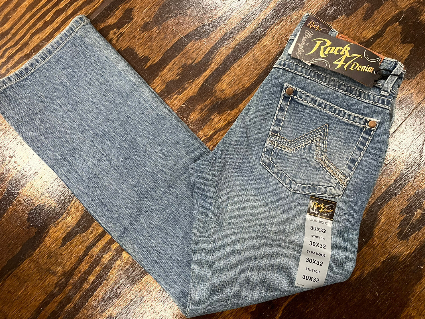 MEN'S JEANS ROCK 47 BY WRANGLER SLIM 