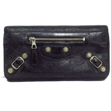 Authentic Balenciaga Black Giant 12 City Continental Long Wallet used