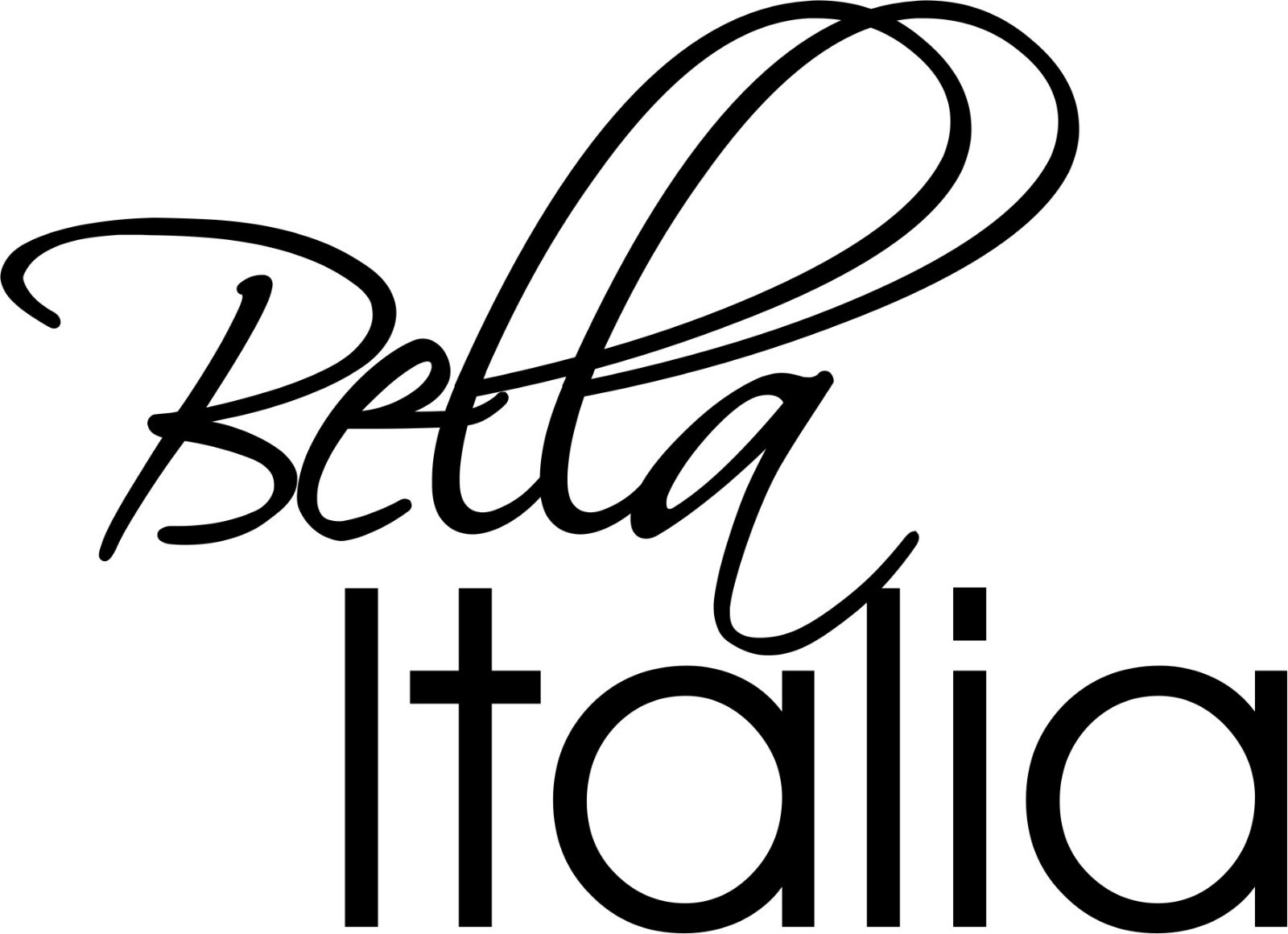 Wandtattoo 'Bella Italia' Schwarz - Italien Spruch Deko Für Wohnung & Büro